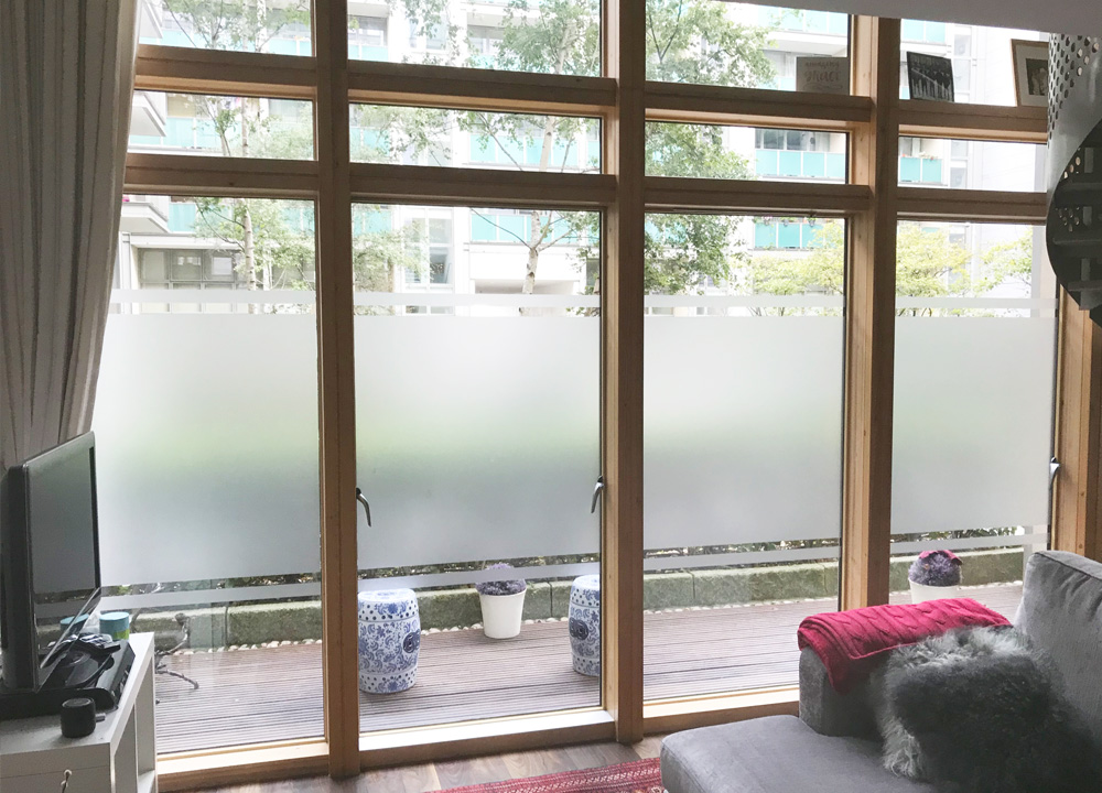 privacy window film living room